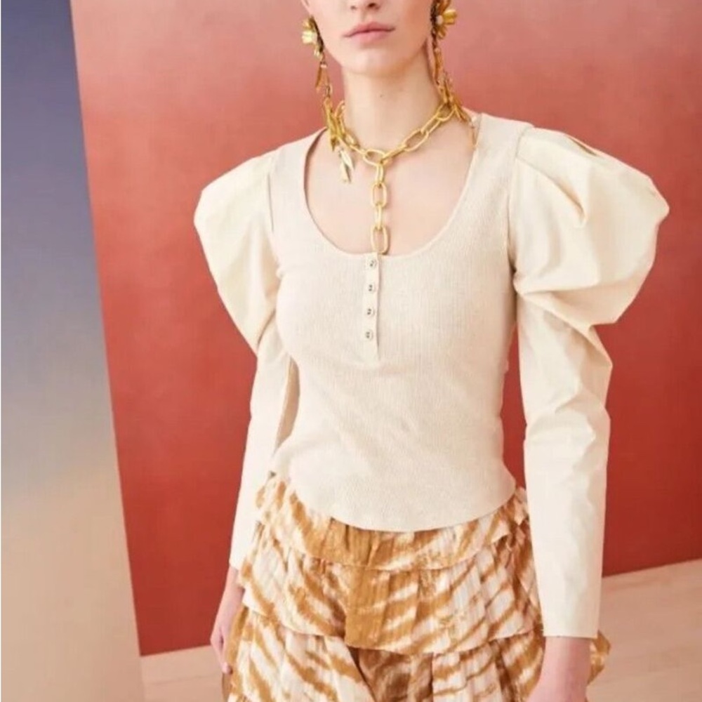 Ulla Johnson Joanne Top in Oatmeal